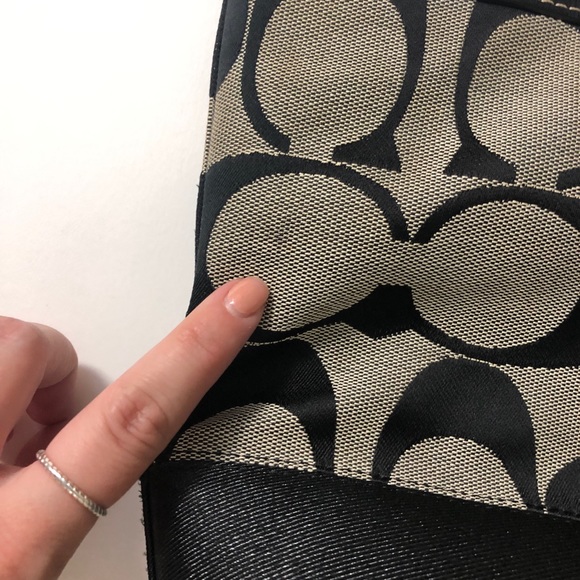 Coach Monogram Shoulder Tote Bag - Picture 5 of 14